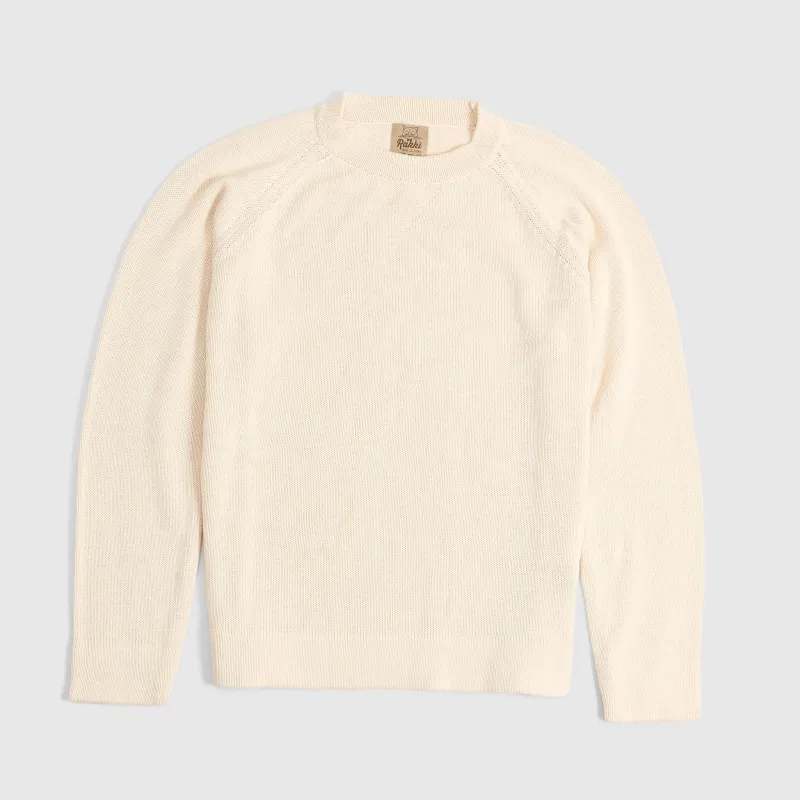 Rakki Knitted Cotton Yarn Crew Neck Pullover made by DeeCee style