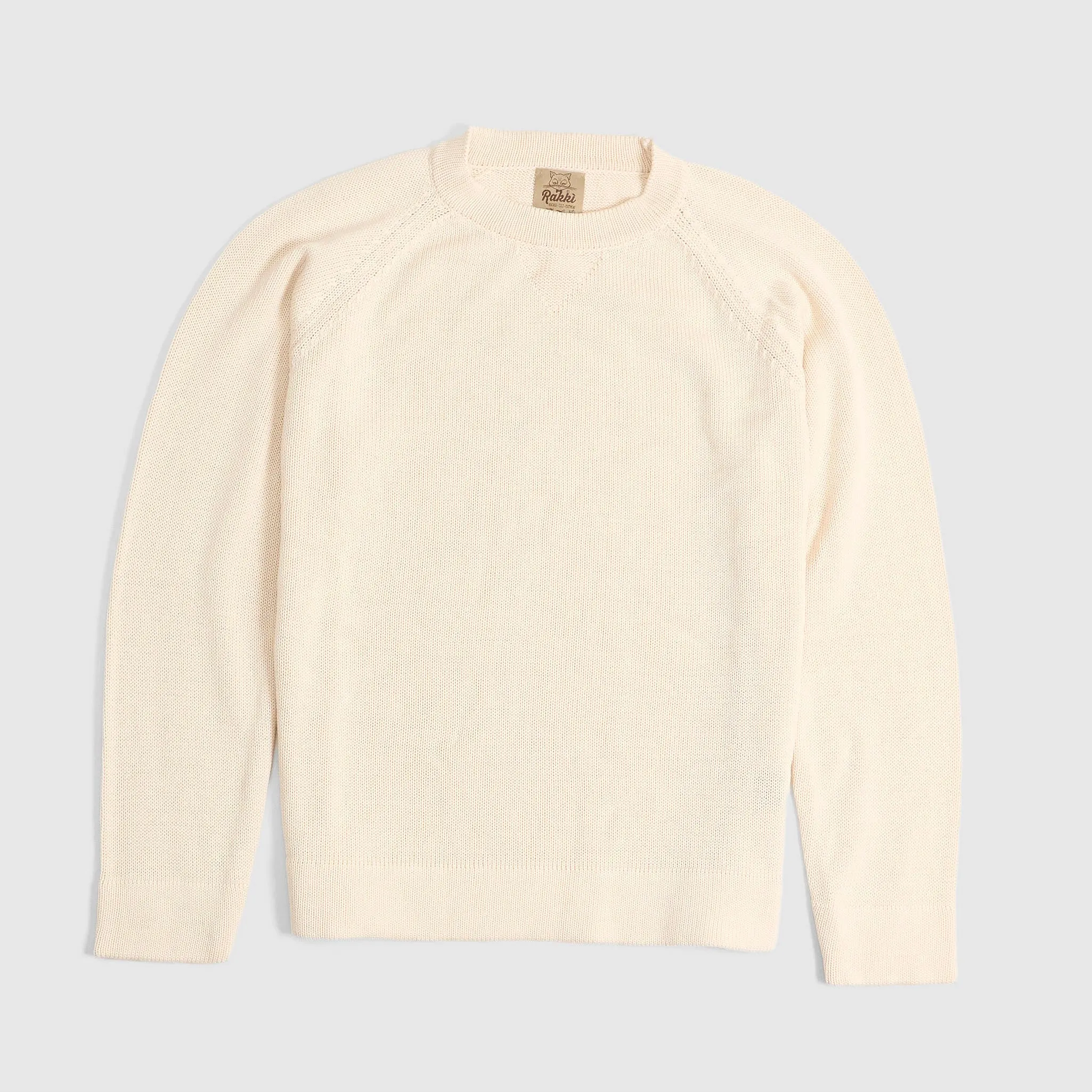 Rakki Knitted Cotton Yarn Crew Neck Pullover sold by DeeCee style