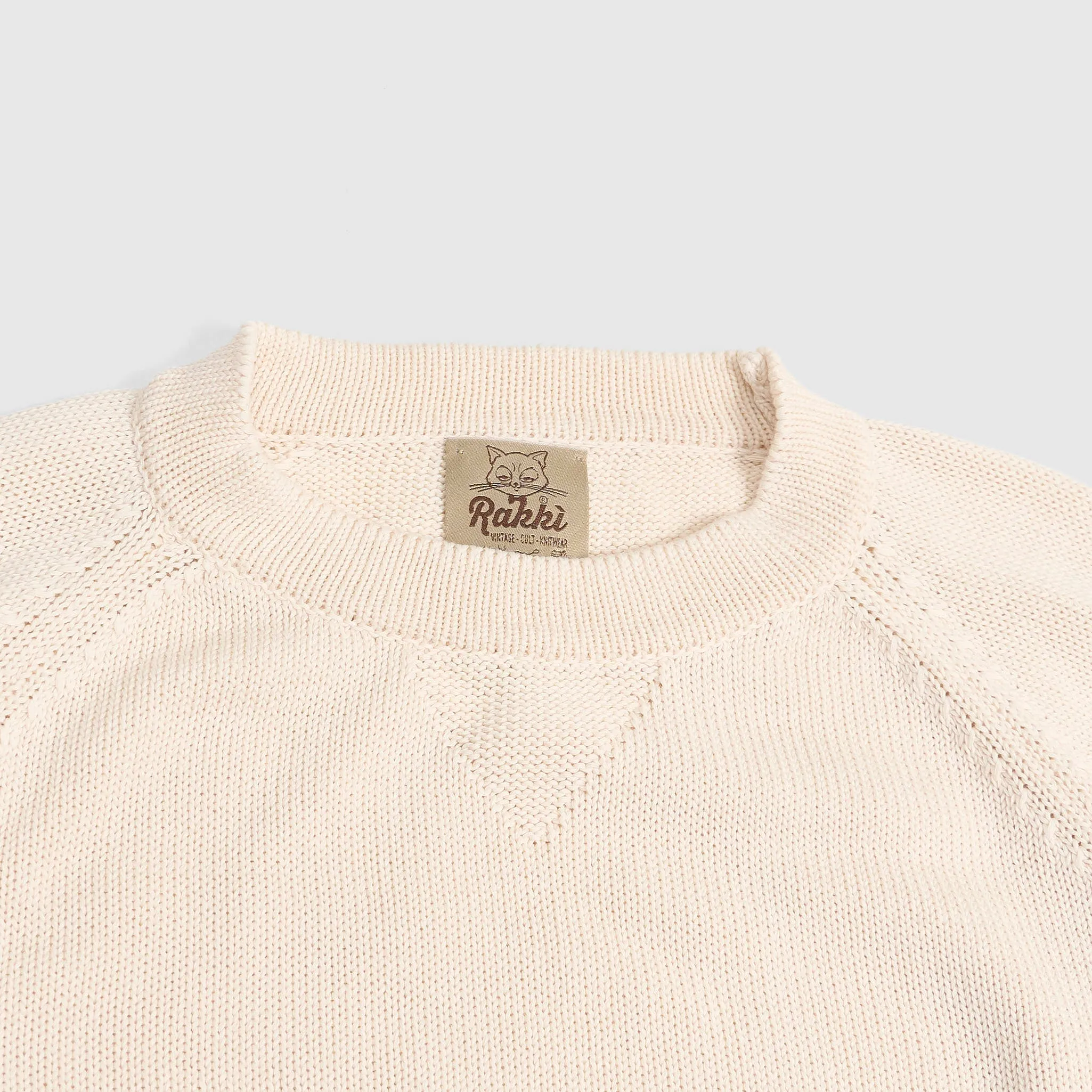 Rakki Knitted Cotton Yarn Crew Neck Pullover sold by DeeCee style product image thumbnail 2