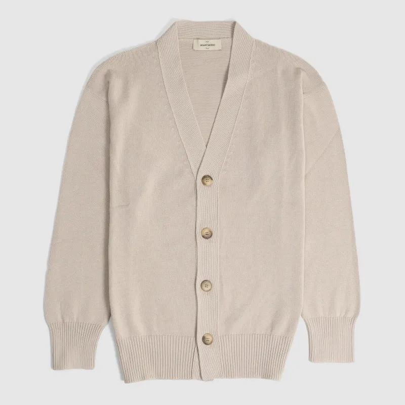Gran Sasso Button Up Knitted Cotton Cardigan made by Gran Sasso