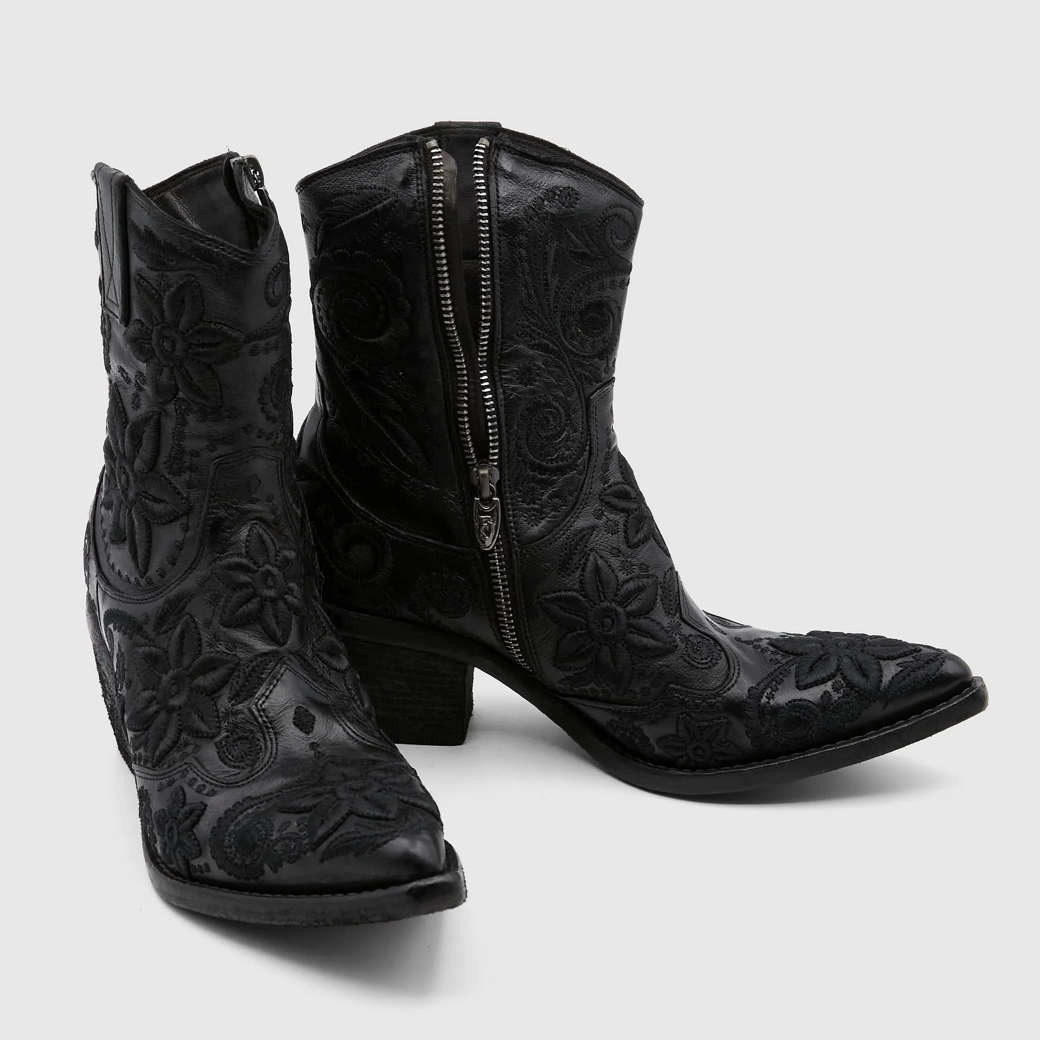 Fauzian Jeunesse Ladies Embroidered Western Zip Ankle Boot sold by DeeCee style product image thumbnail 5