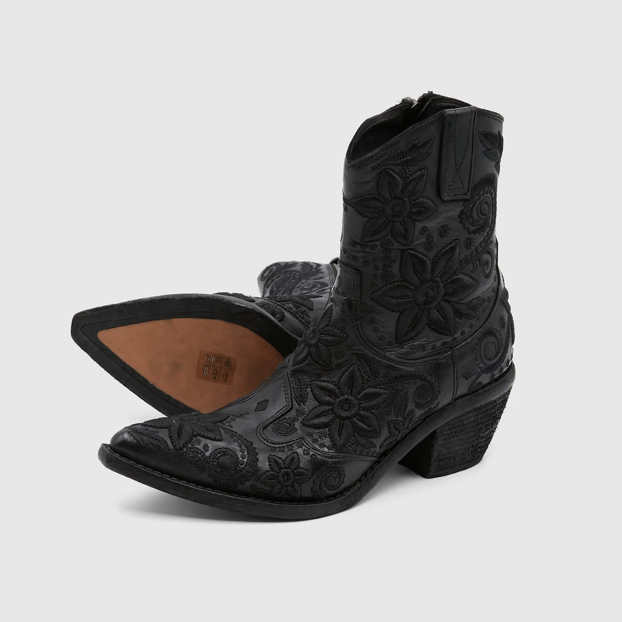 Fauzian Jeunesse Ladies Embroidered Western Zip Ankle Boot sold by DeeCee style product image thumbnail 2