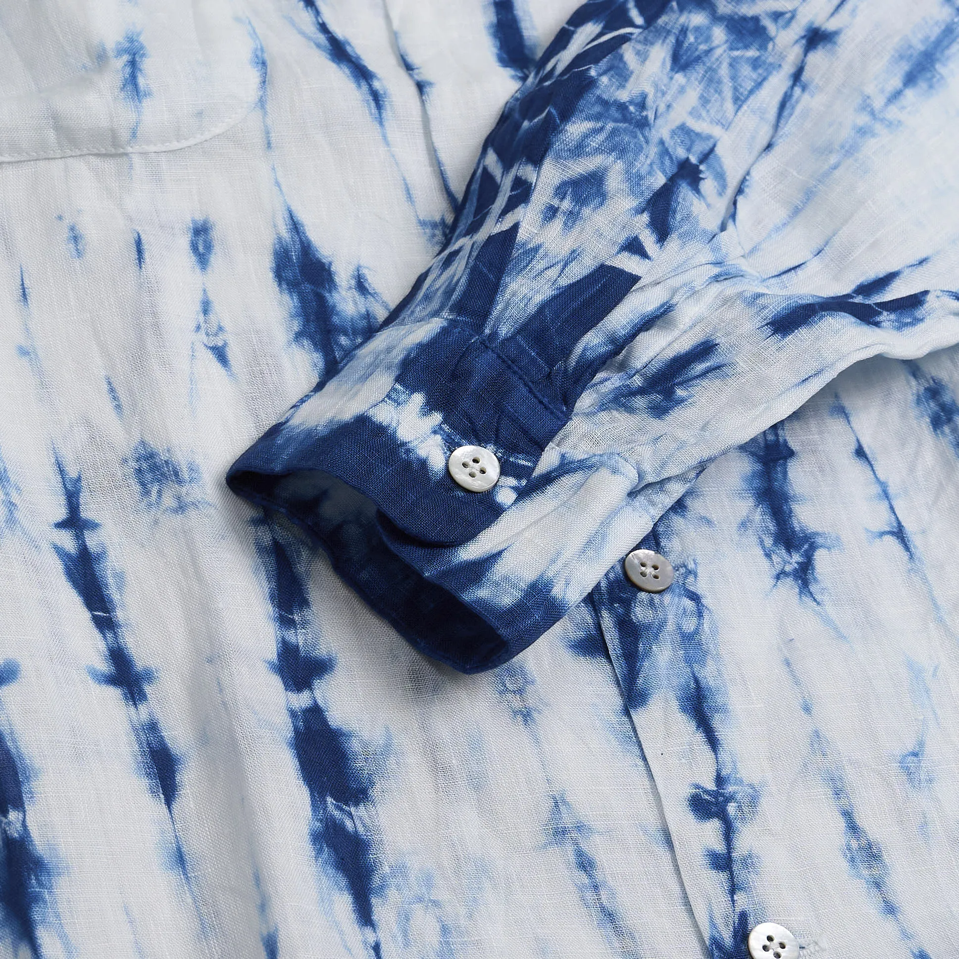 Kapital French Linen Tokushima Shibori Dye Linen Overshirt sold by DeeCee style product image thumbnail 5