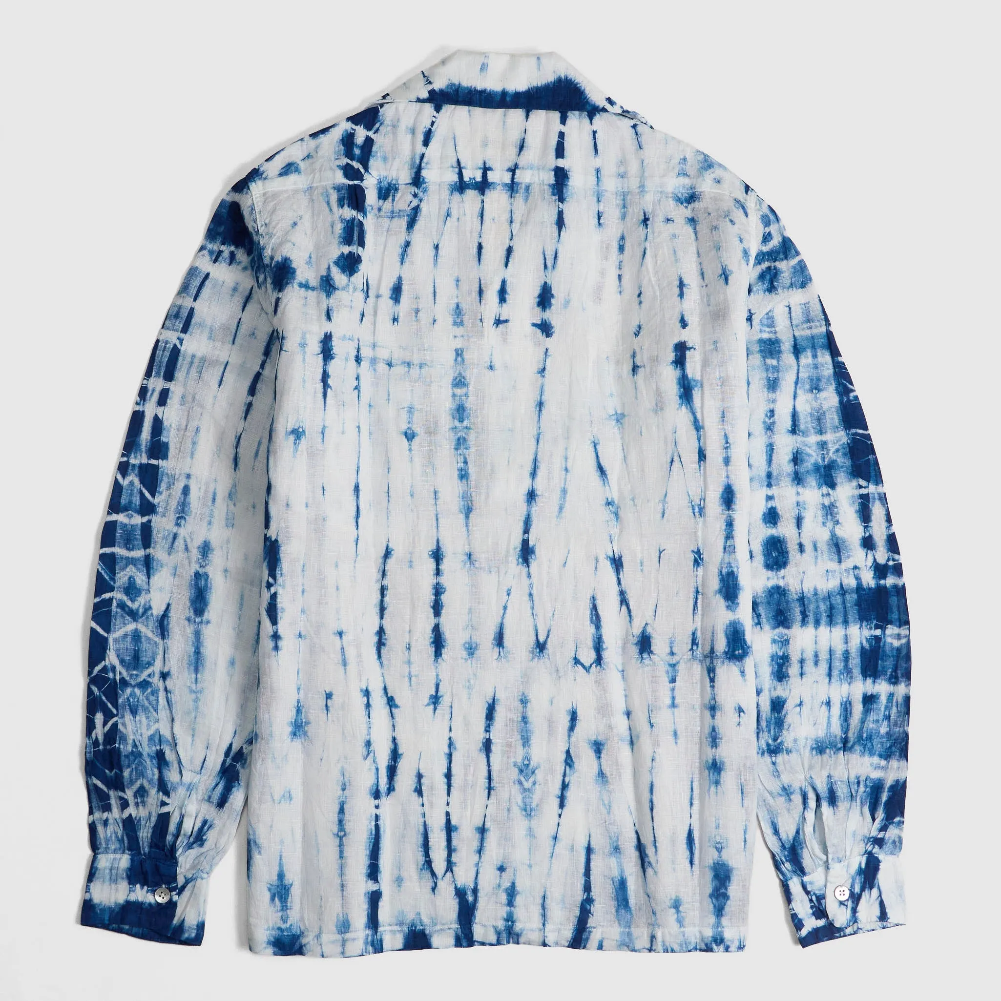 Kapital French Linen Tokushima Shibori Dye Linen Overshirt sold by DeeCee style product image thumbnail 2
