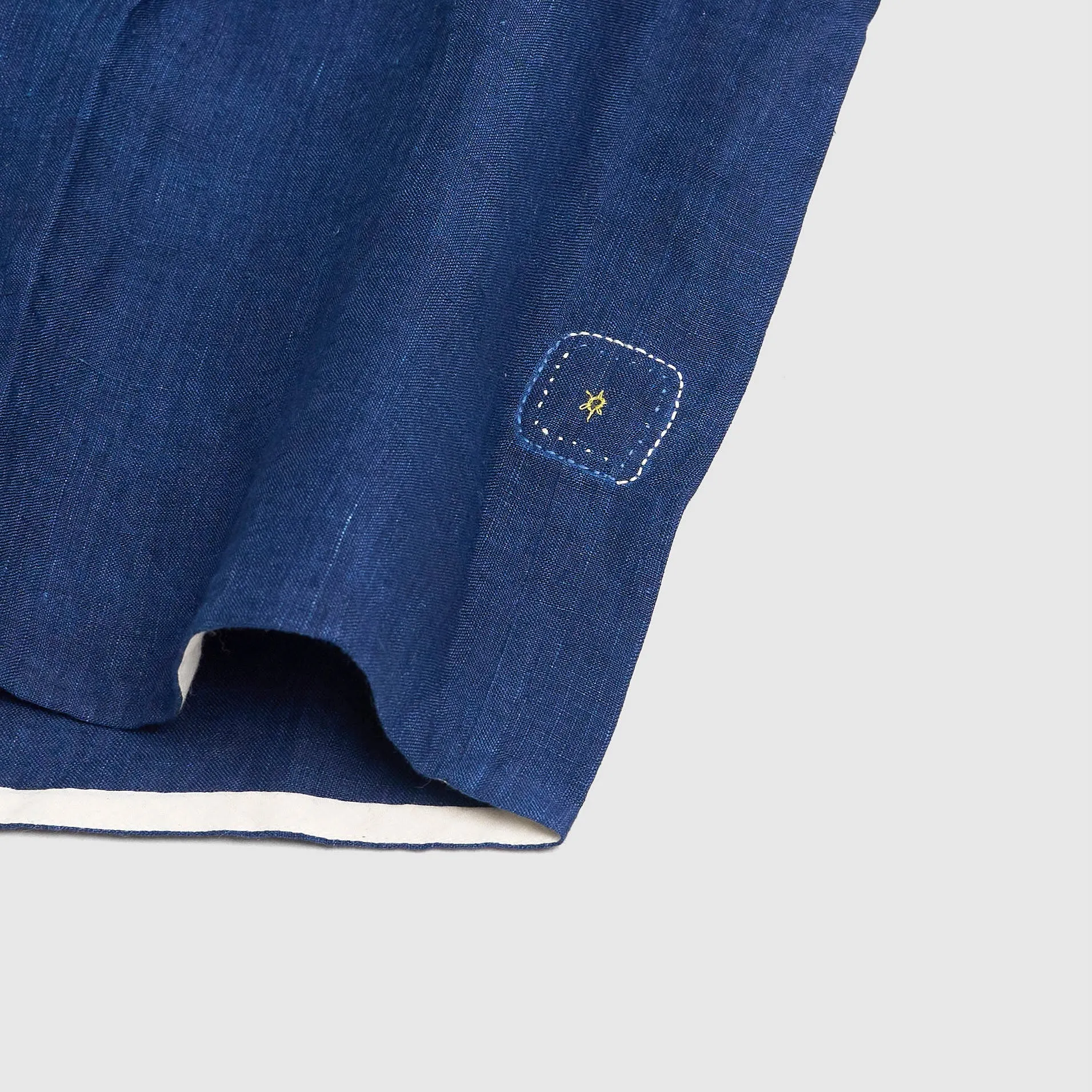 11.11 / eleven eleven Camp Collar Indigo Linen Shirt sold by DeeCee style product image thumbnail 4