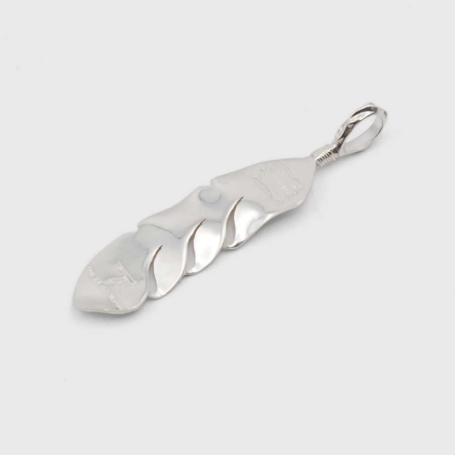 The Flat Head Mid Sized Feather Sterling Pendant sold by DeeCee style product image thumbnail 2