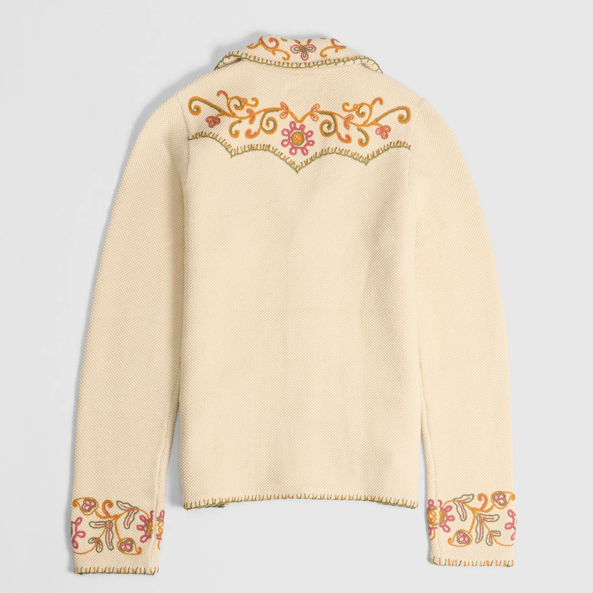 Double RL Ladies Hand Embroidered Flowers Cardigan sold by DeeCee style product image thumbnail 3