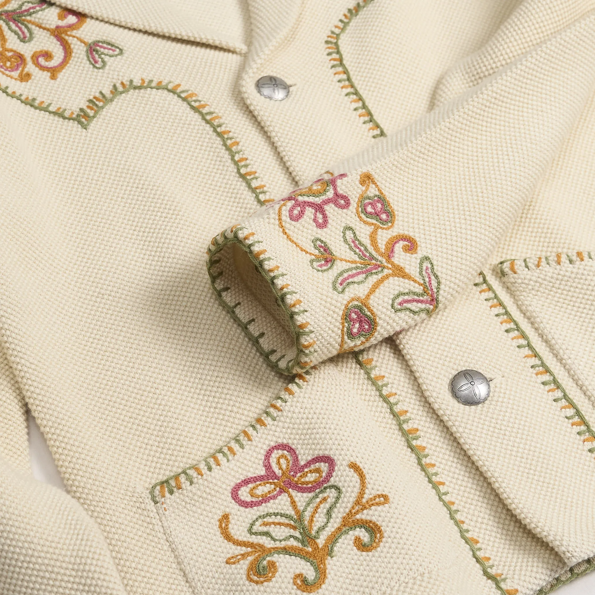 Double RL Ladies Hand Embroidered Flowers Cardigan sold by DeeCee style product image thumbnail 5