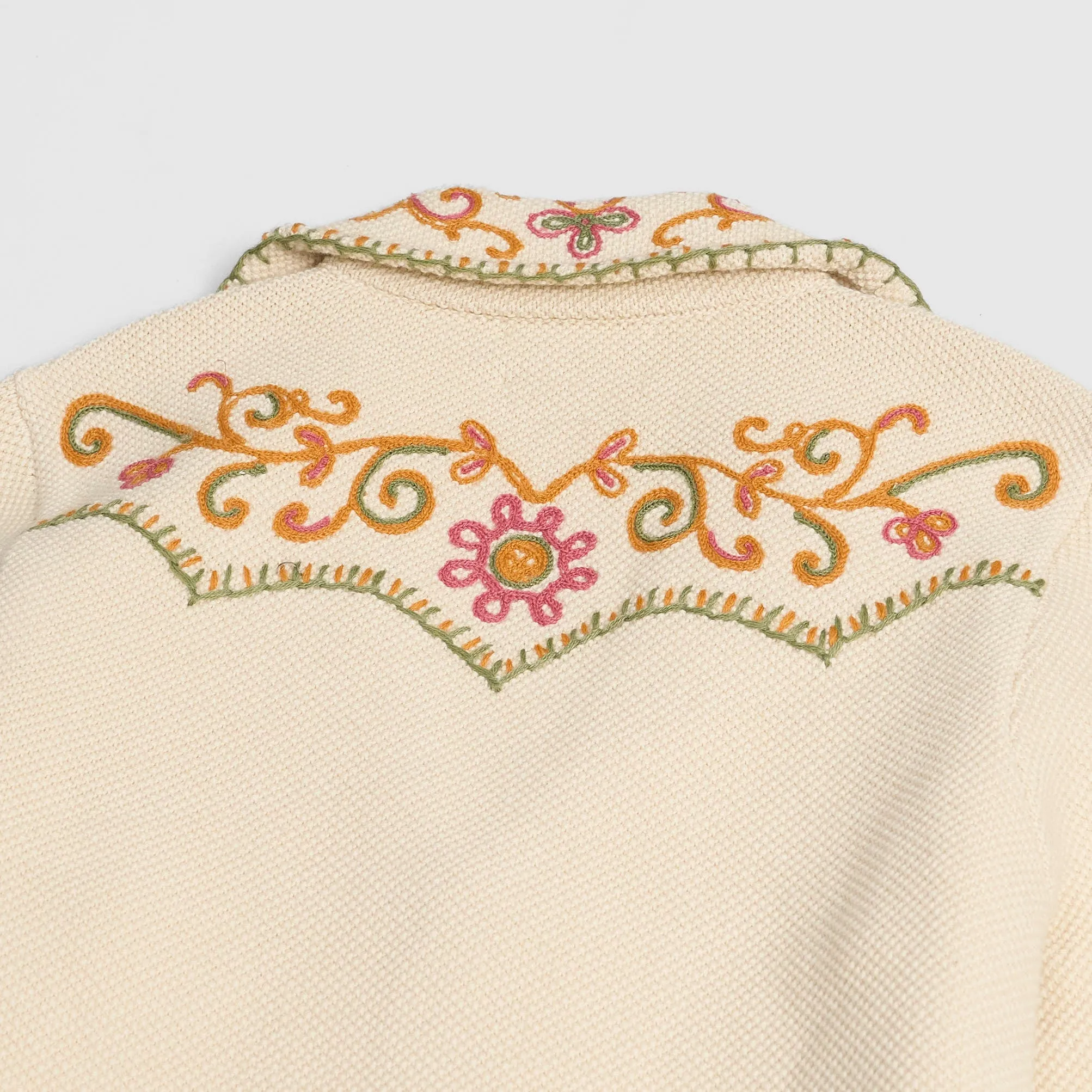 Double RL Ladies Hand Embroidered Flowers Cardigan sold by DeeCee style product image thumbnail 4