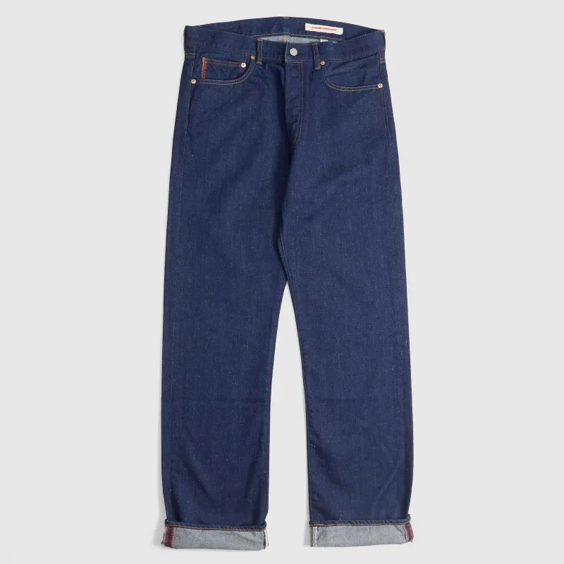Cottle C.T.L. Cotton-Linen Bengara Straight Denim Jeans made by Cottle