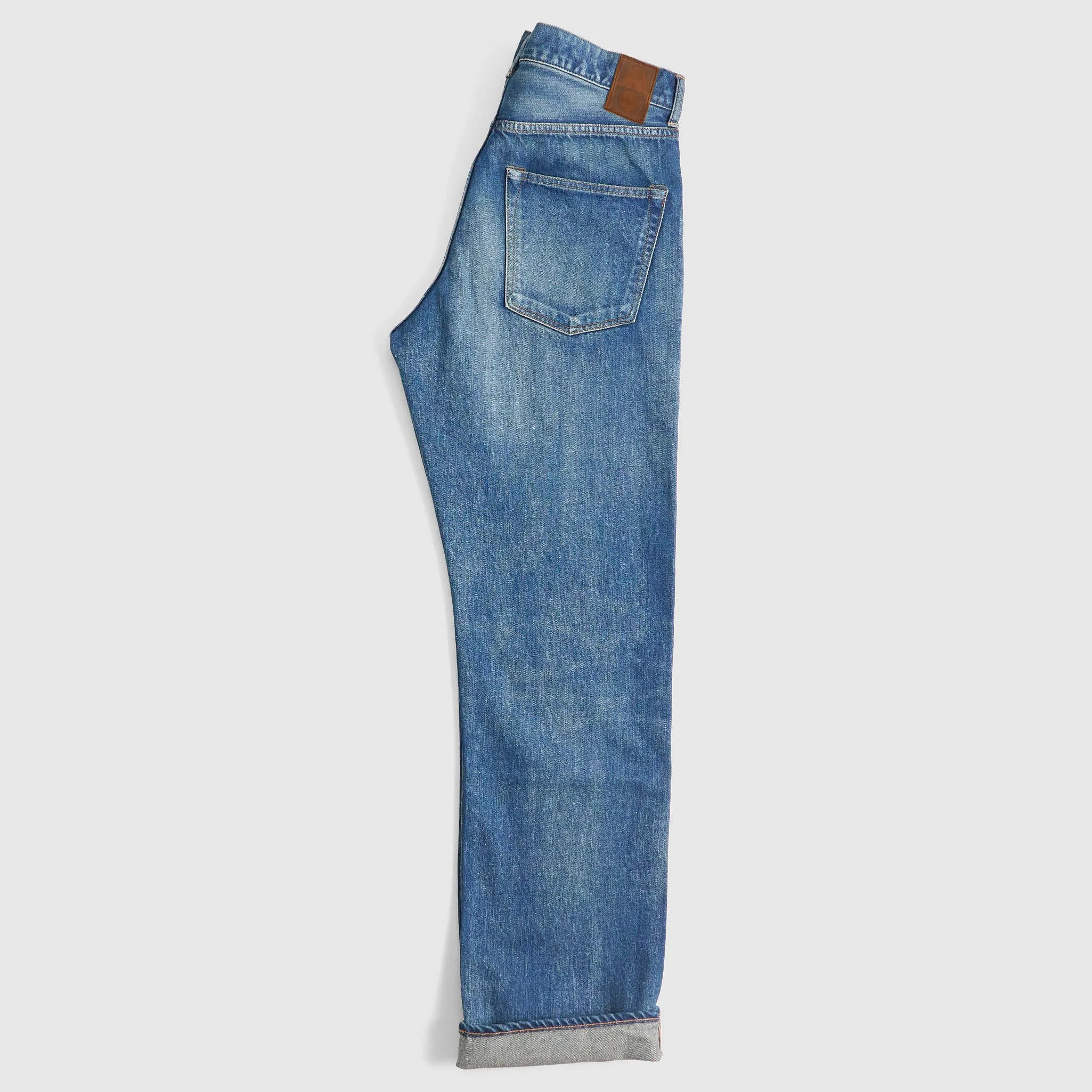 Cottle C.T.L. Washed Cotton-Linen Bengara Straight Denim Jeans sold by DeeCee style product image thumbnail 2