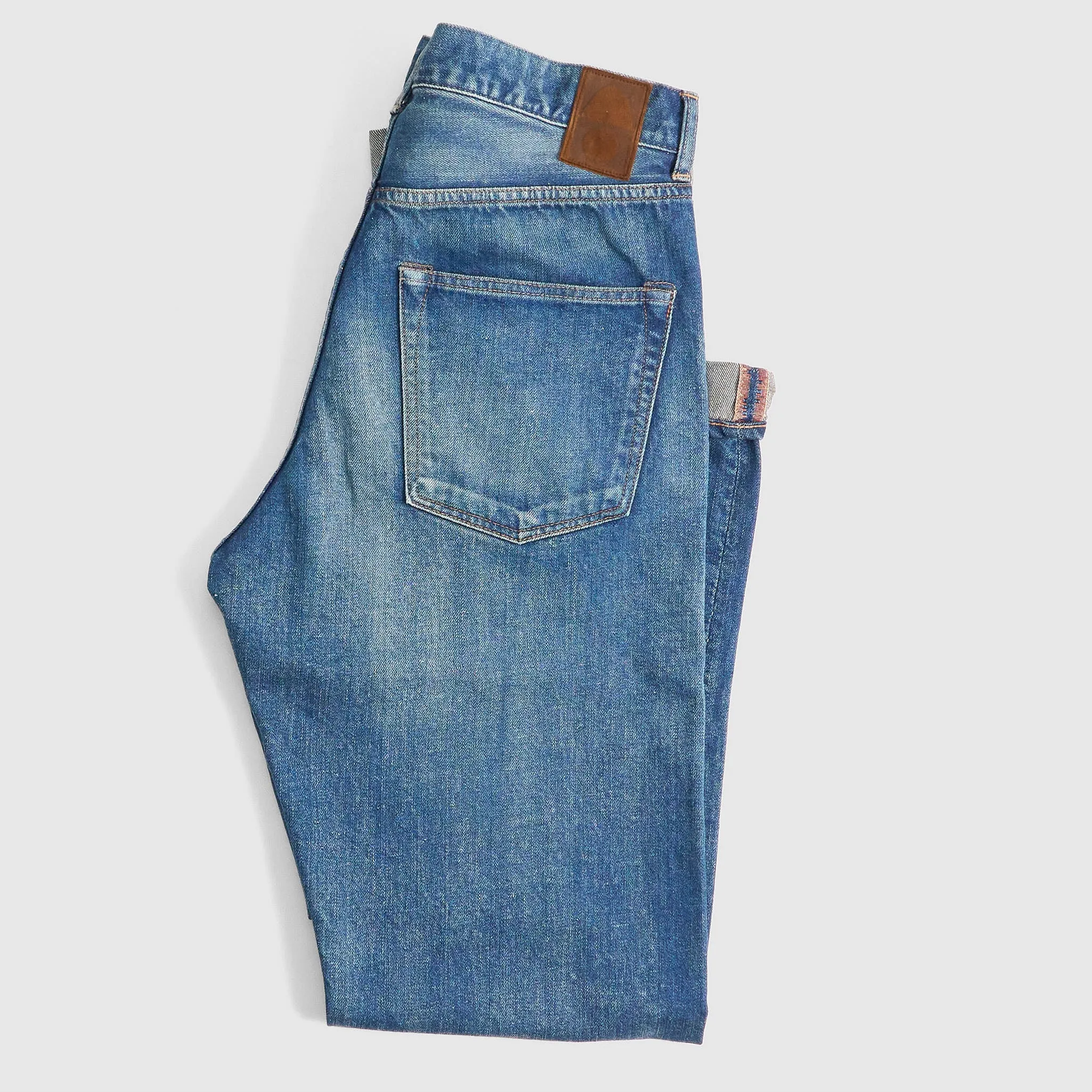 Cottle C.T.L. Washed Cotton-Linen Bengara Straight Denim Jeans sold by DeeCee style product image thumbnail 3