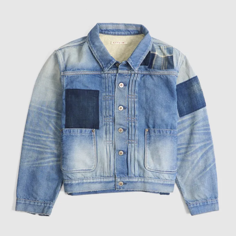 Cottle Craftman Patchwork Type 2 Lined Denim Jacket made by Cottle