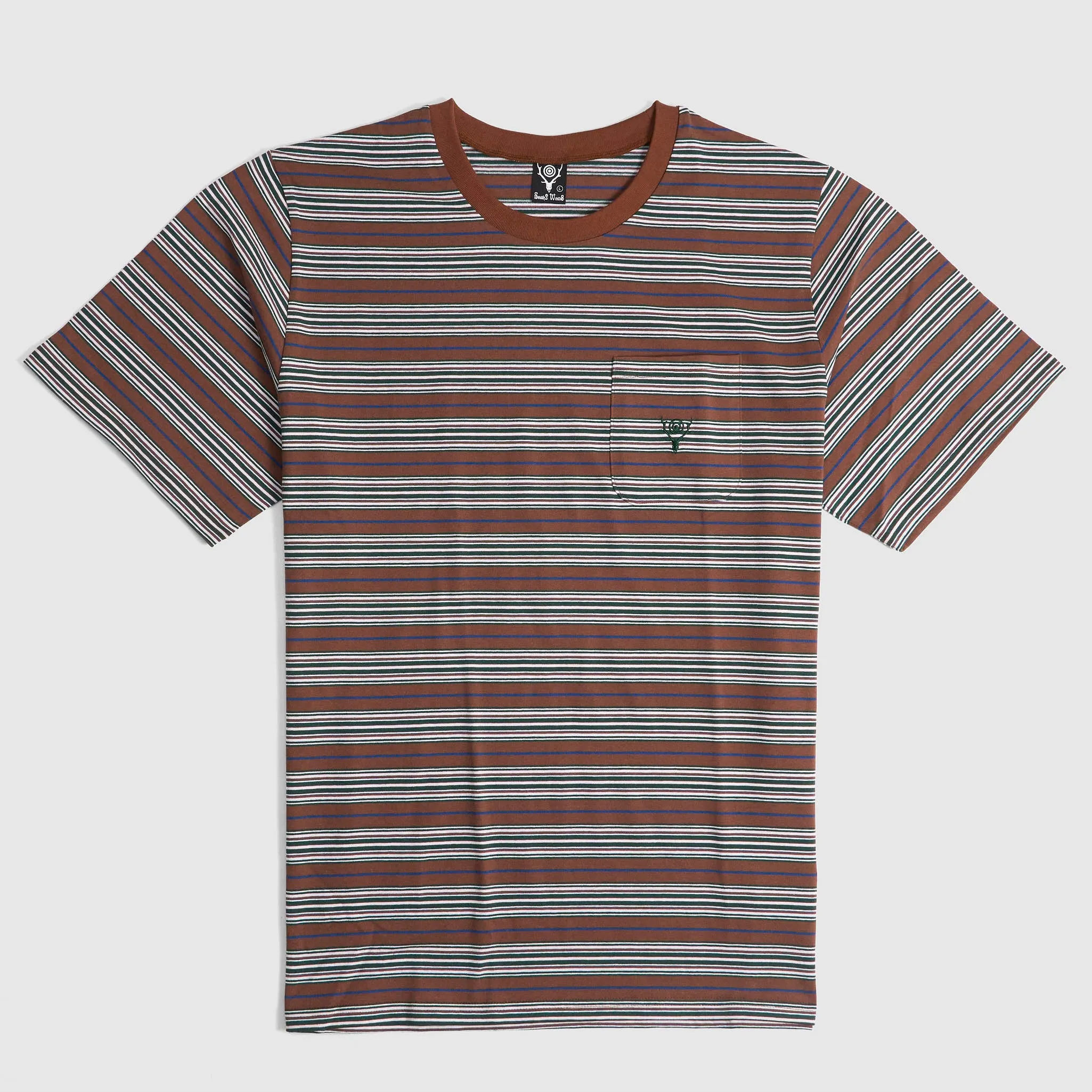 South2 West8 Crew Neck Striped Pocket T-Shirt sold by DeeCee style product image thumbnail 5