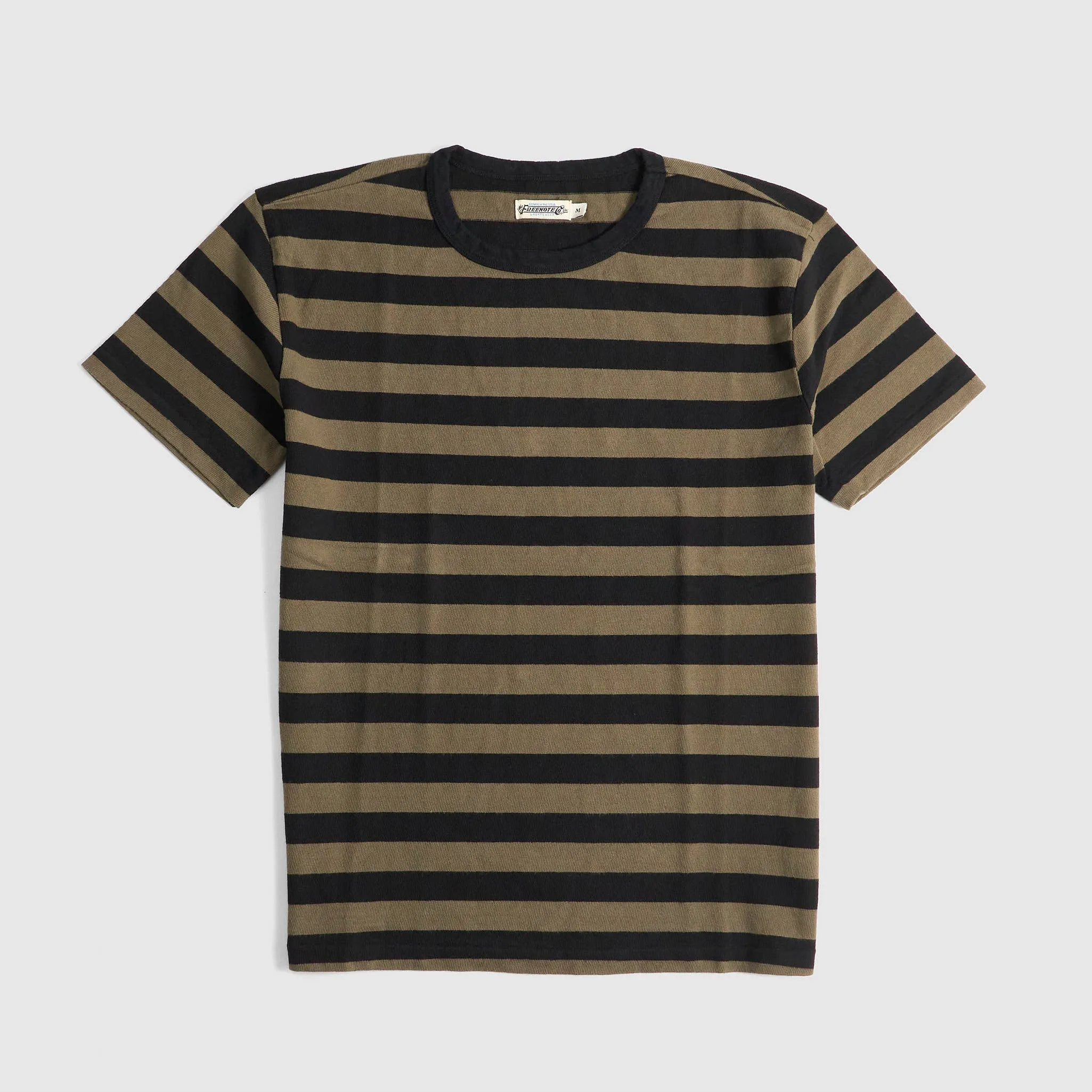 Freenote Cloth Striped Crew Neck Biker T-Shirt sold by DeeCee style