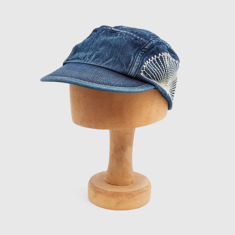 Kapital 10oz Indigo Denim Furoshiki Cap made by Kapital