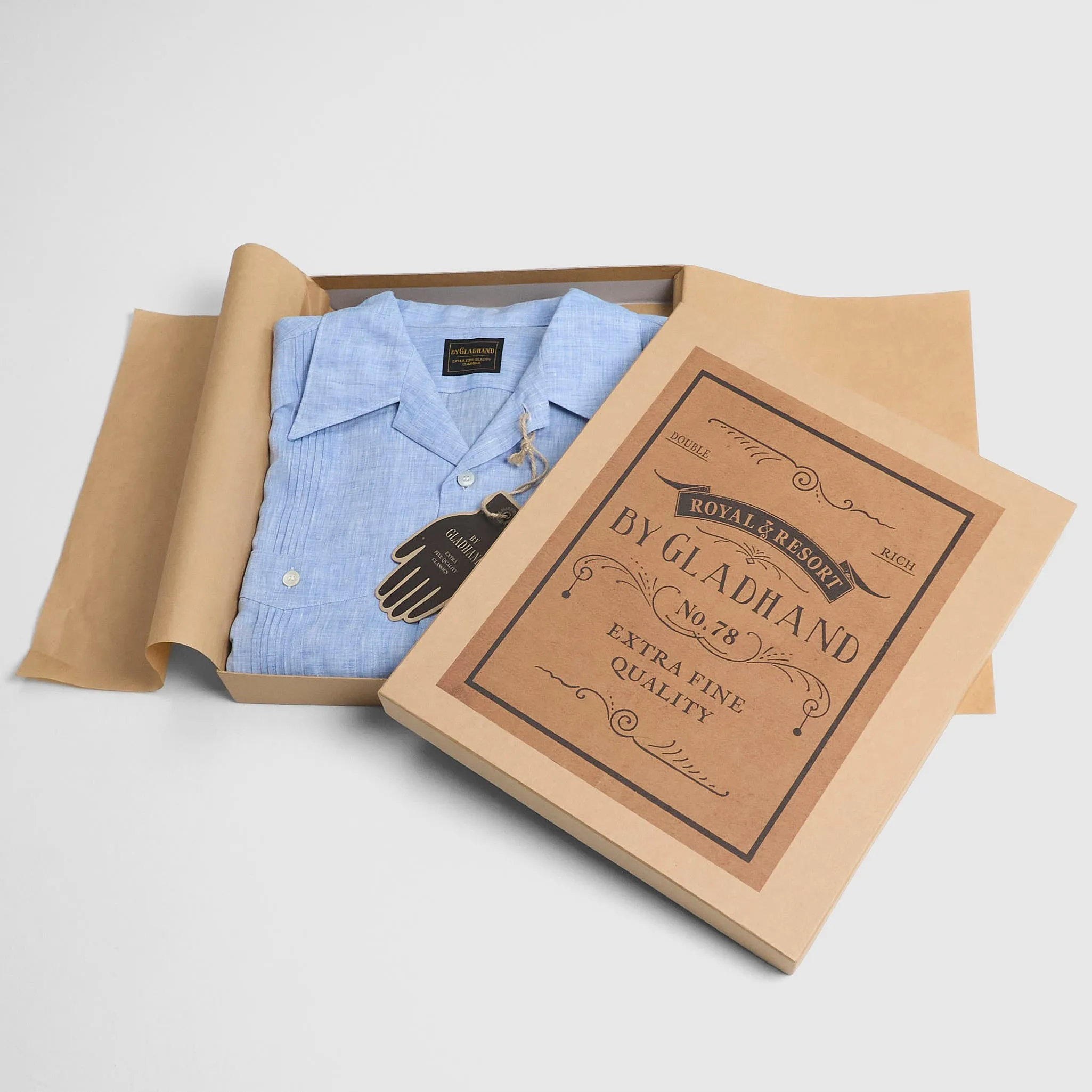 Old Crow Speed Shop by Glad Hand & Co. Guayabera Long Sleeve Linen Overshirt sold by DeeCee style product image thumbnail 3
