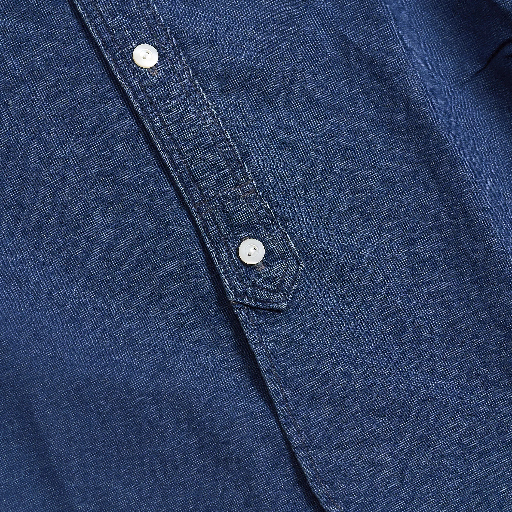 Double RL Indigo Oxford Button Down Shirt sold by DeeCee style product image thumbnail 3