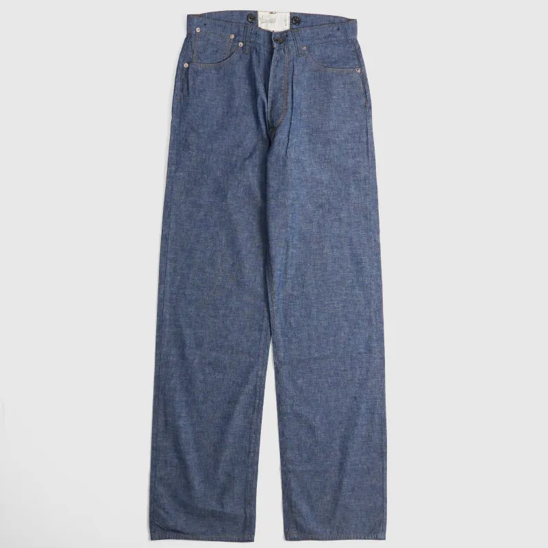 Black Sign 5.5oz. Lightweight Selvage Chambray Waist Overall Pant made by Black Sign