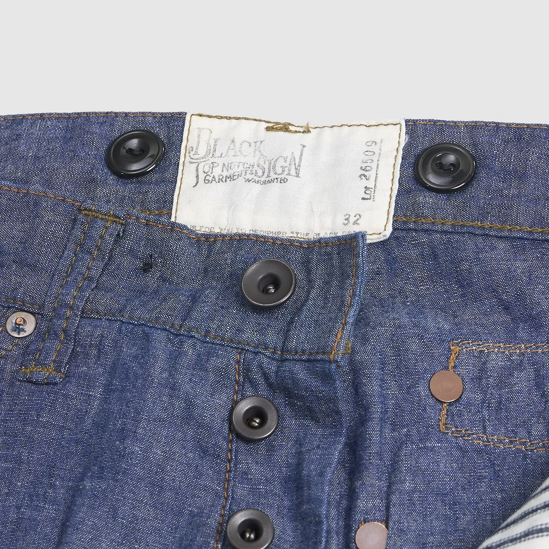 Black Sign 5.5oz. Lightweight Selvage Chambray Waist Overall Pant sold by DeeCee style product image thumbnail 5