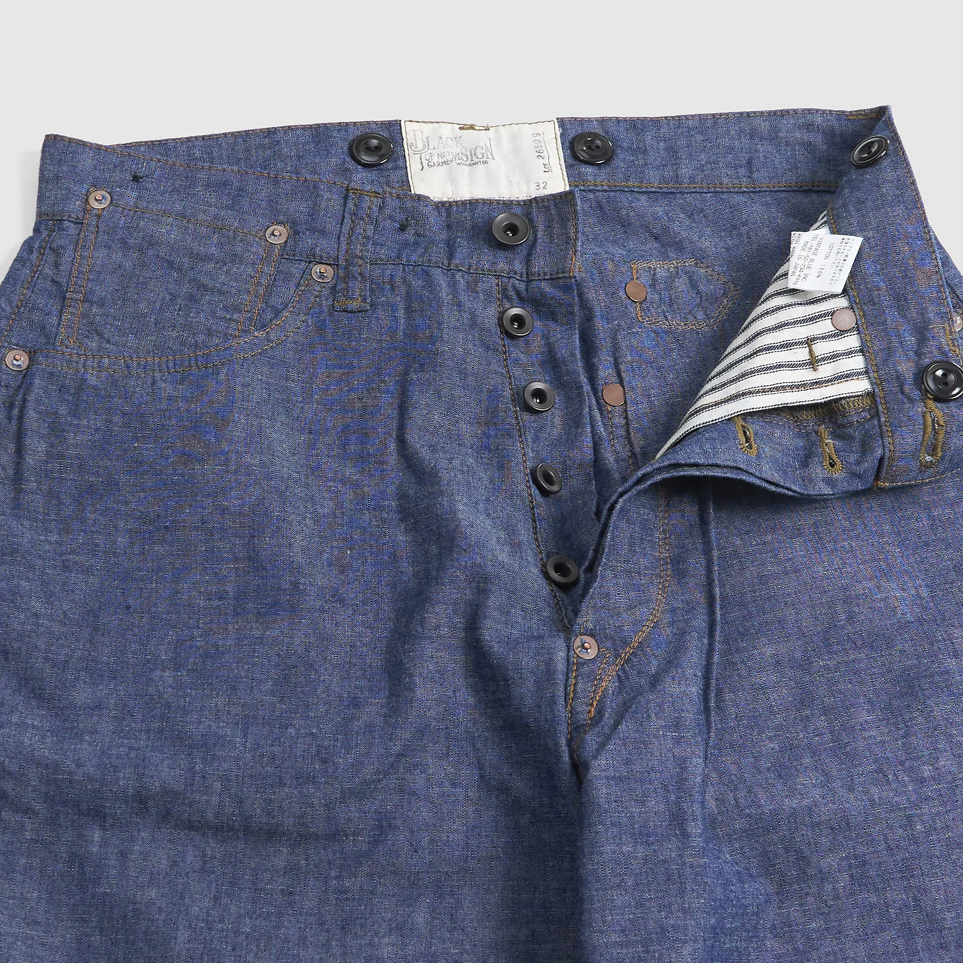 Black Sign 5.5oz. Lightweight Selvage Chambray Waist Overall Pant sold by DeeCee style product image thumbnail 4