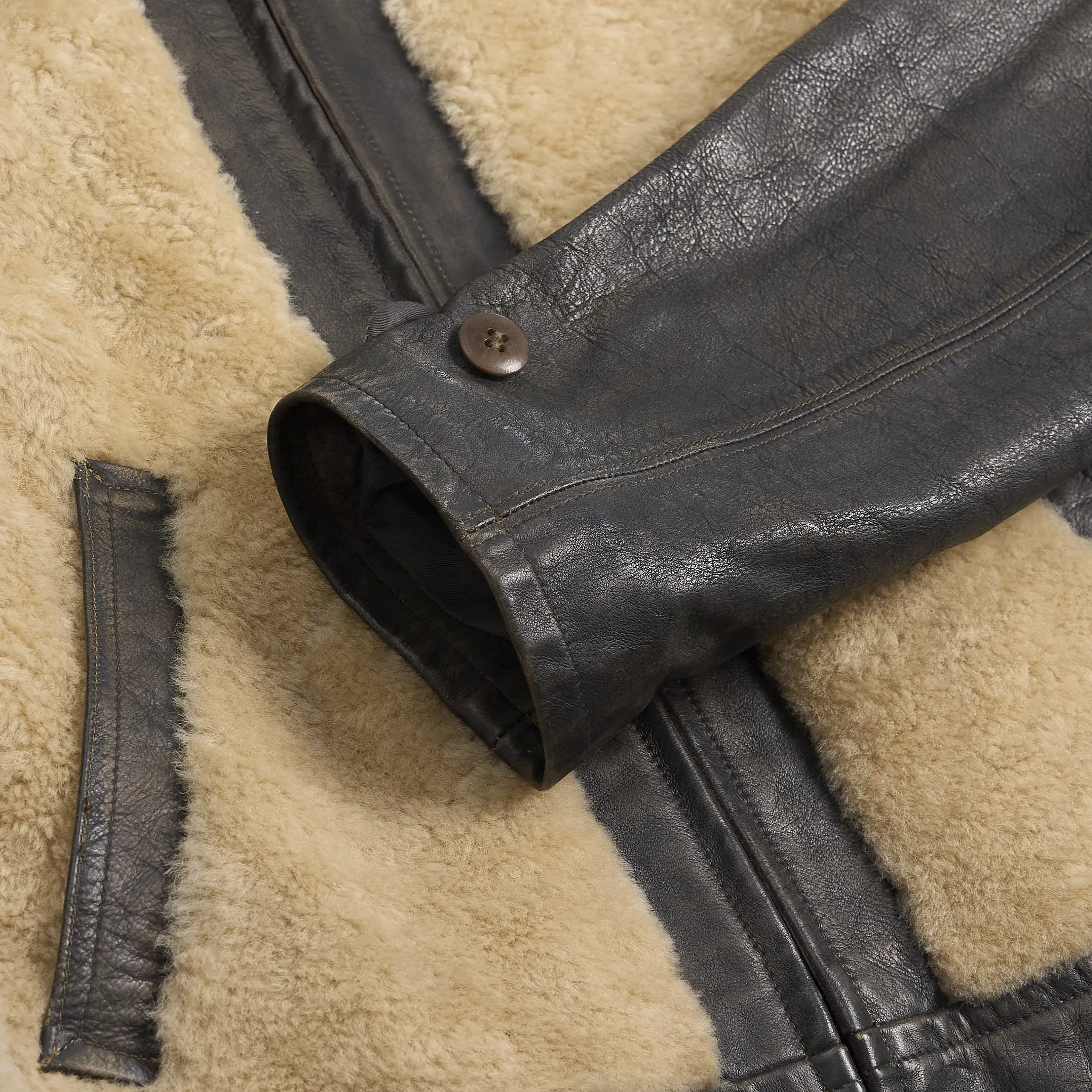 Double RL Shearling Grizzly Motor Jacket sold by DeeCee style product image thumbnail 5