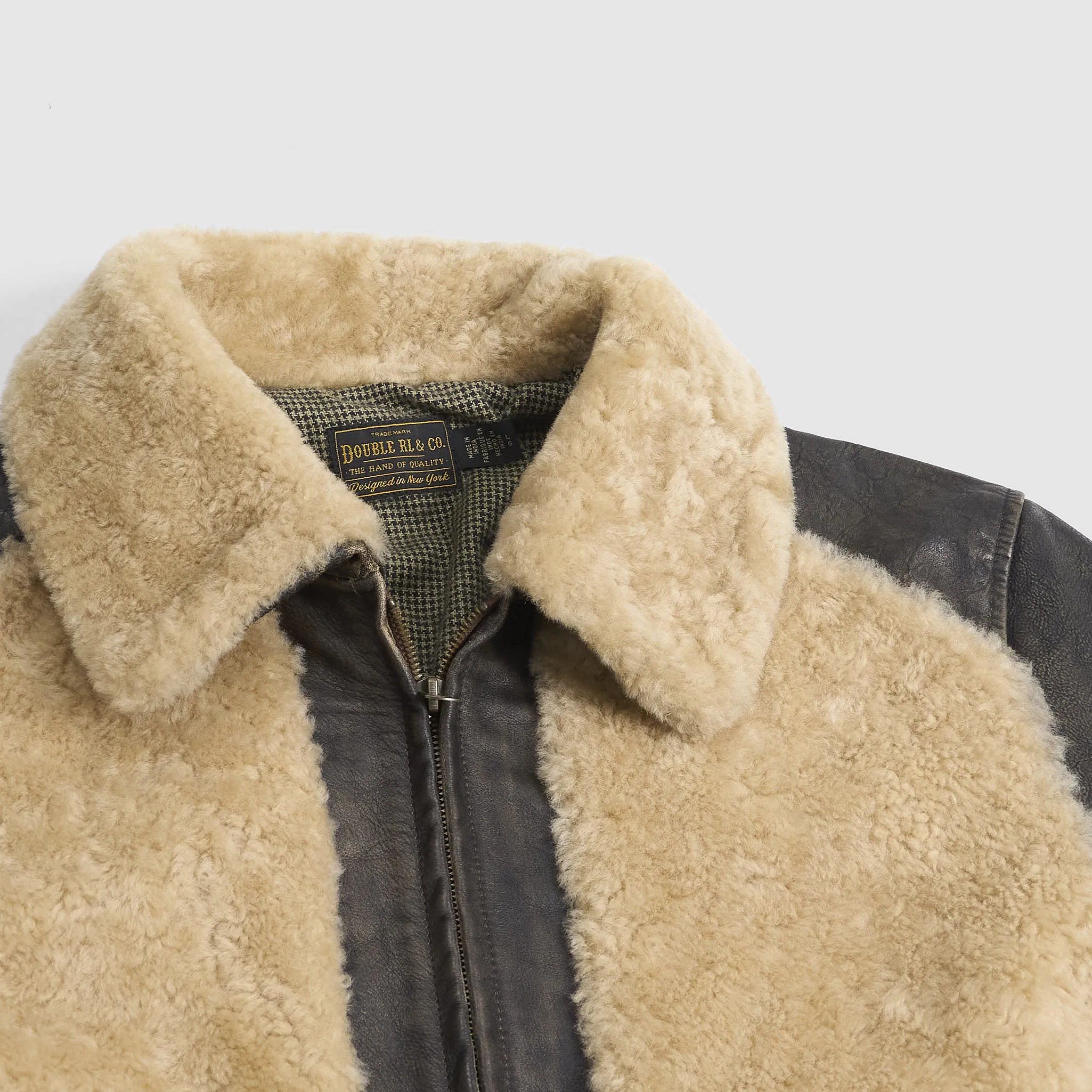 Double RL Shearling Grizzly Motor Jacket sold by DeeCee style product image thumbnail 3