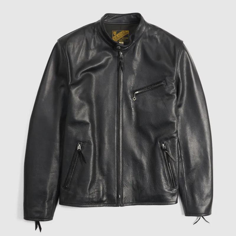 Y'2 Leather Oiled Steer Hide Biker Jacket made by Y'2 Leather