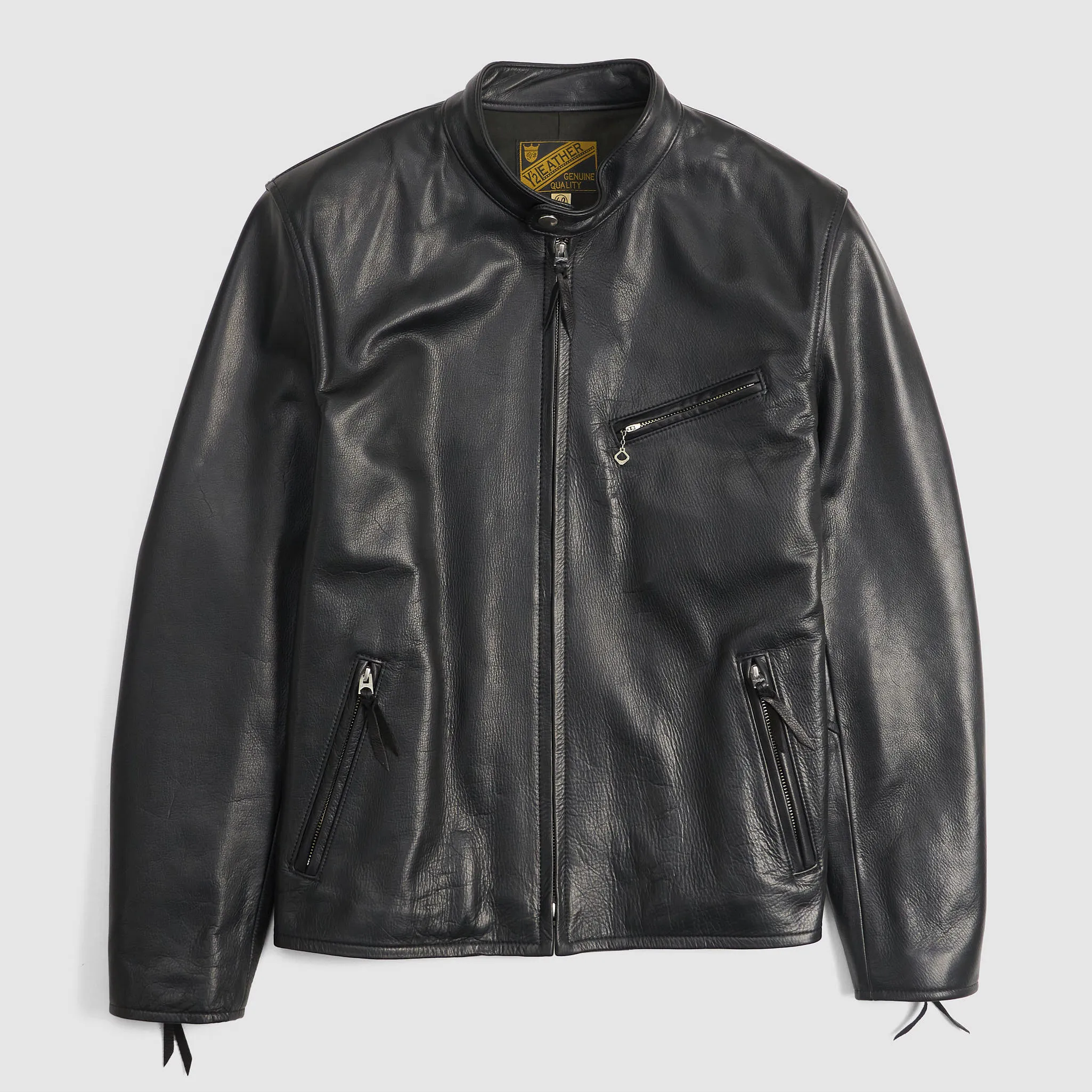 Y'2 Leather Oiled Steer Hide Biker Jacket sold by DeeCee style