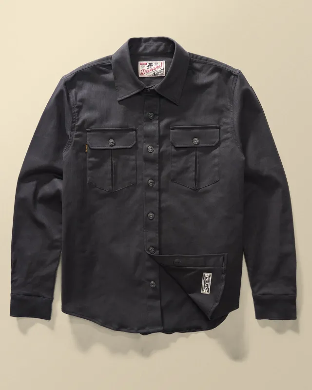 Draftsman Twill Slub Overshirt made by Devium USA