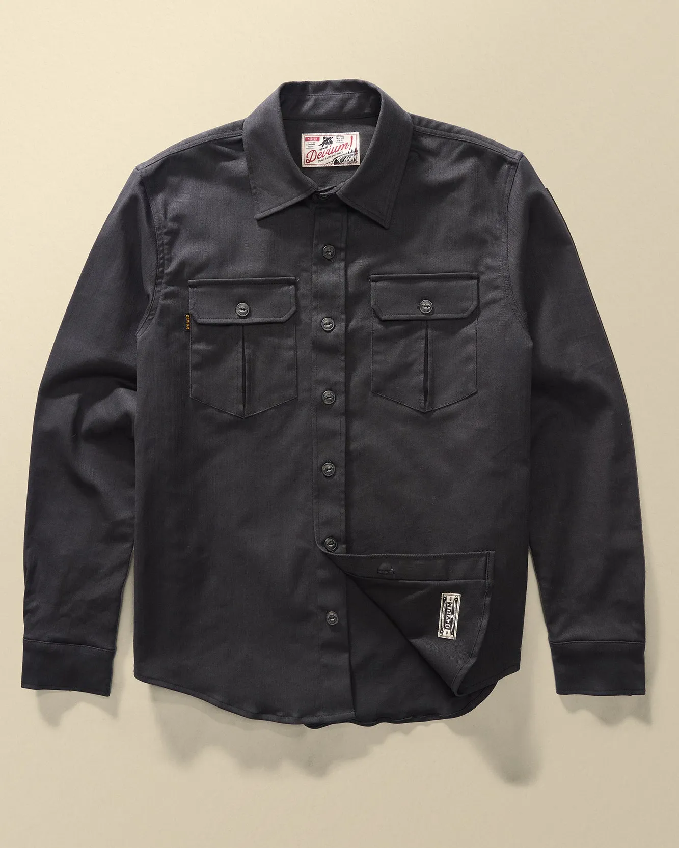 Draftsman Twill Slub Overshirt sold by Devium USA