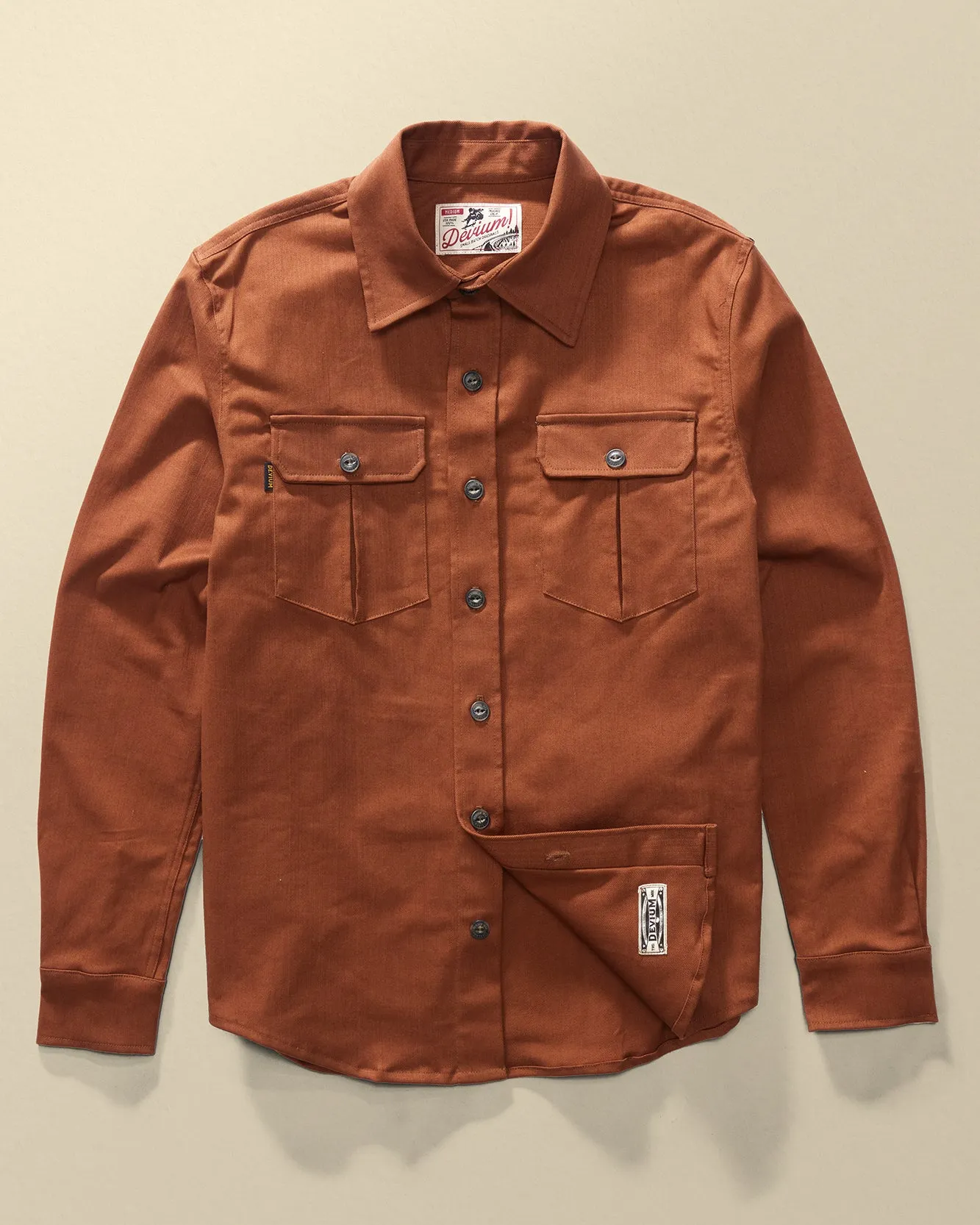 Draftsman Twill Slub Overshirt sold by Devium USA product image thumbnail 5