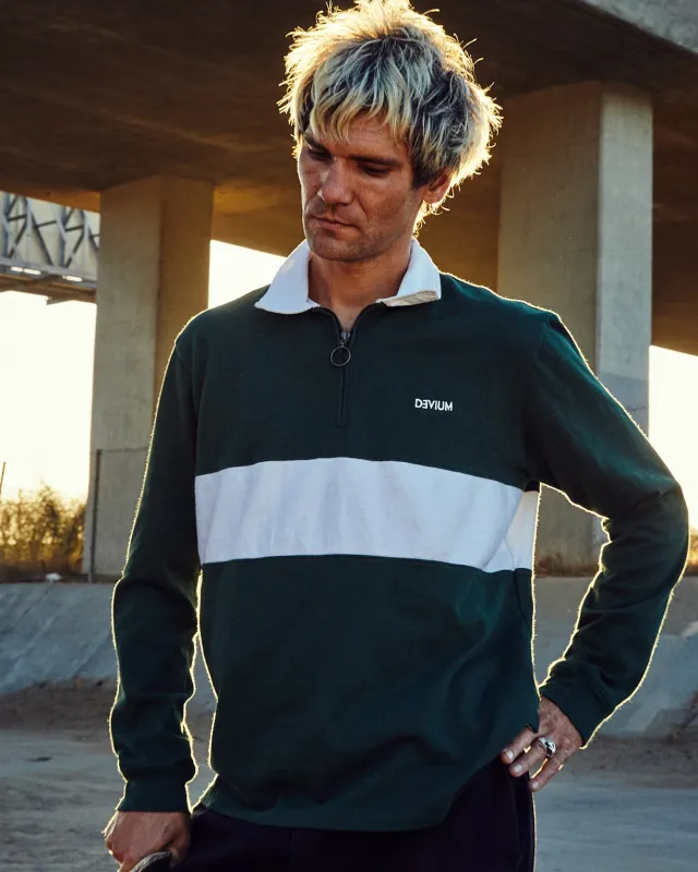 Ruck Zip-Up Rugby Shirt sold by Devium USA