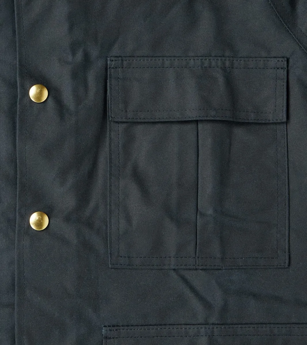 Heavy Duty Raincoat - 10oz H.Stevensons® Waxed Canvas - Dark Navy sold by Division Road product image thumbnail 5