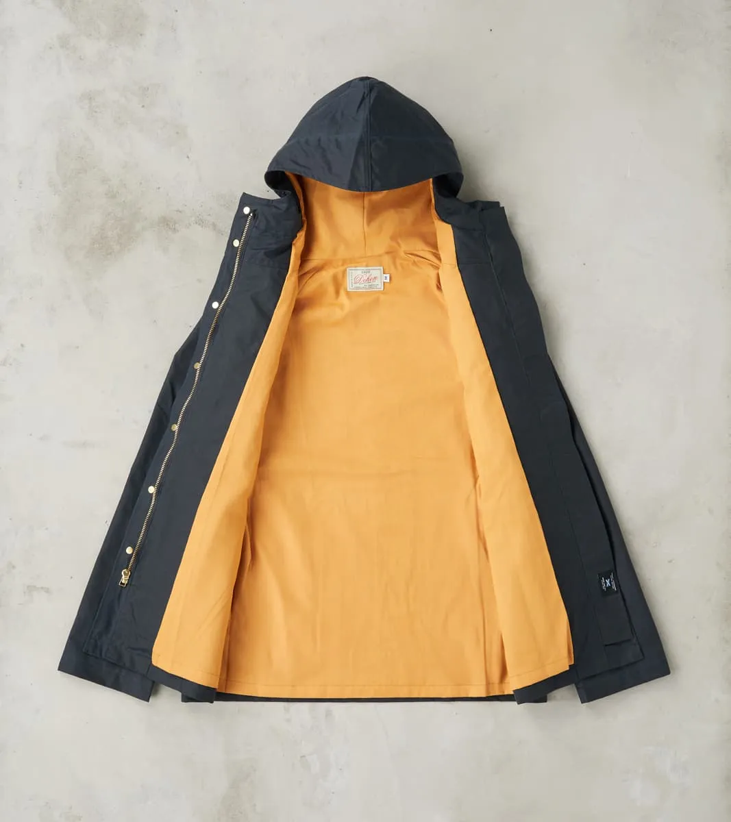 Heavy Duty Raincoat - 10oz H.Stevensons® Waxed Canvas - Dark Navy sold by Division Road product image thumbnail 3