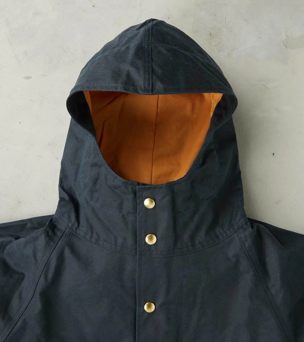 Heavy Duty Raincoat - 10oz H.Stevensons® Waxed Canvas - Dark Navy sold by Division Road product image thumbnail 4