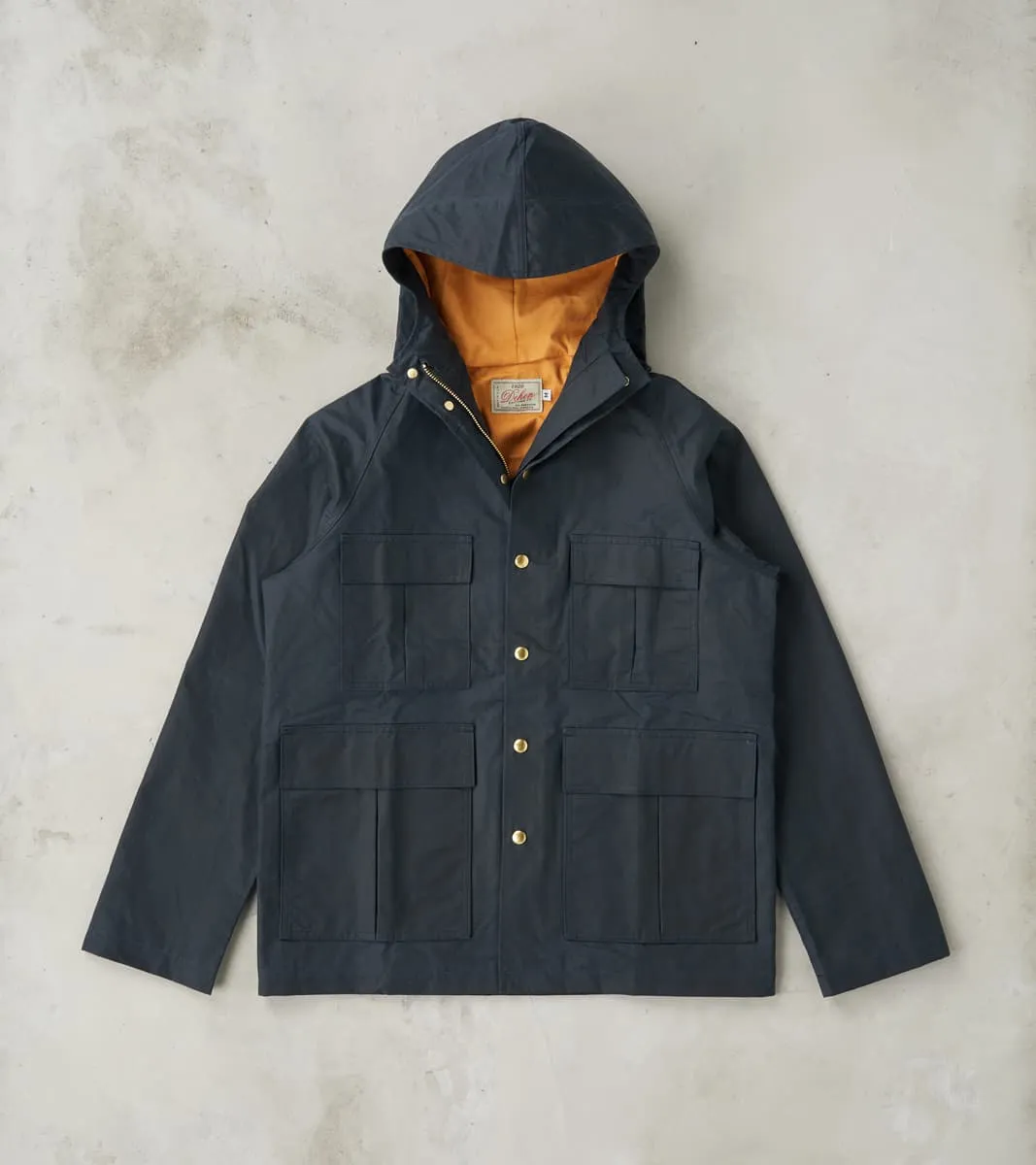 Heavy Duty Raincoat - 10oz H.Stevensons® Waxed Canvas - Dark Navy sold by Division Road