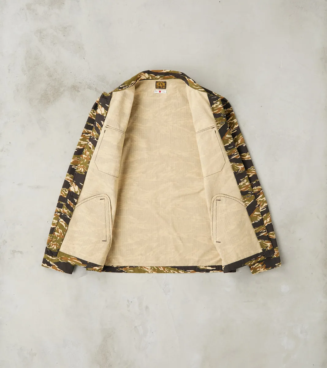 BWS-03 - Military Overshirt - 8oz Tiger Camo Ripstop sold by Division Road product image thumbnail 3
