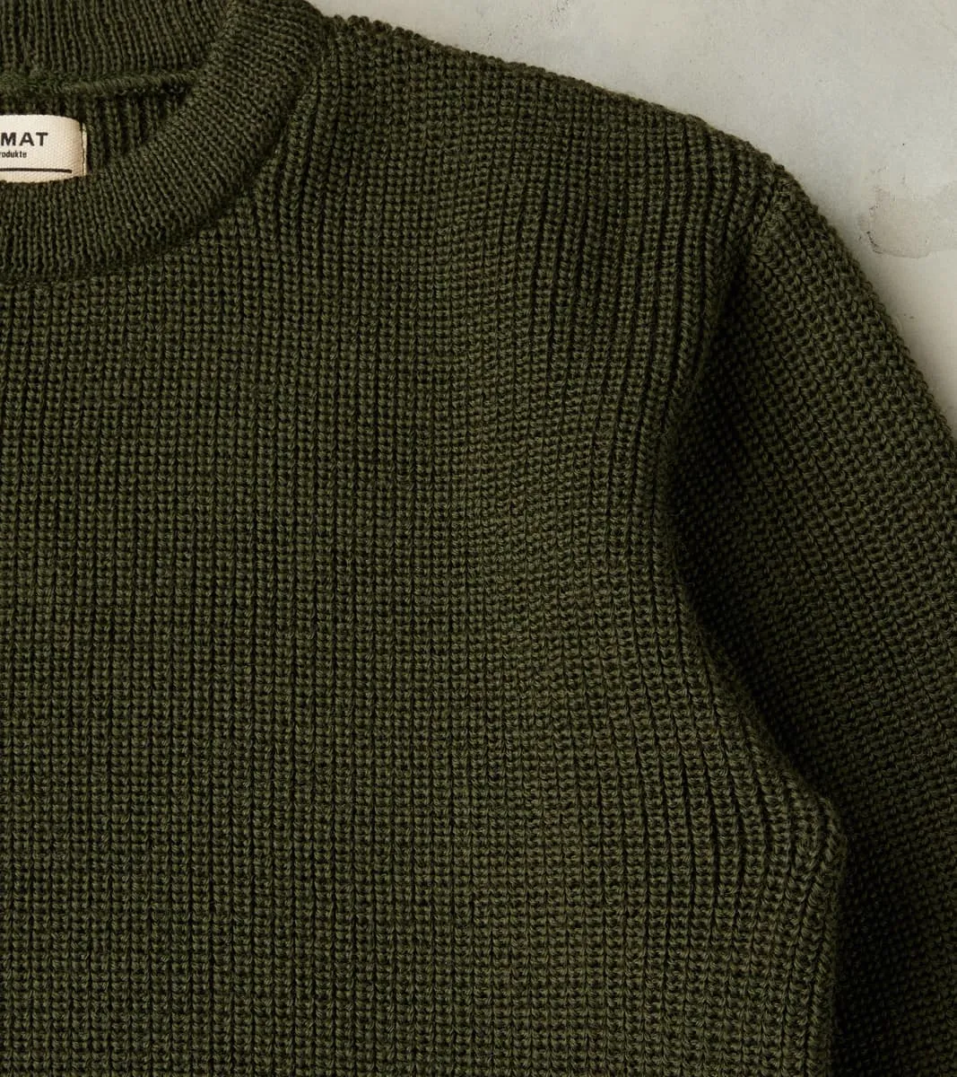 Rundhals Crewneck Sweater - Military Green sold by Division Road product image thumbnail 4