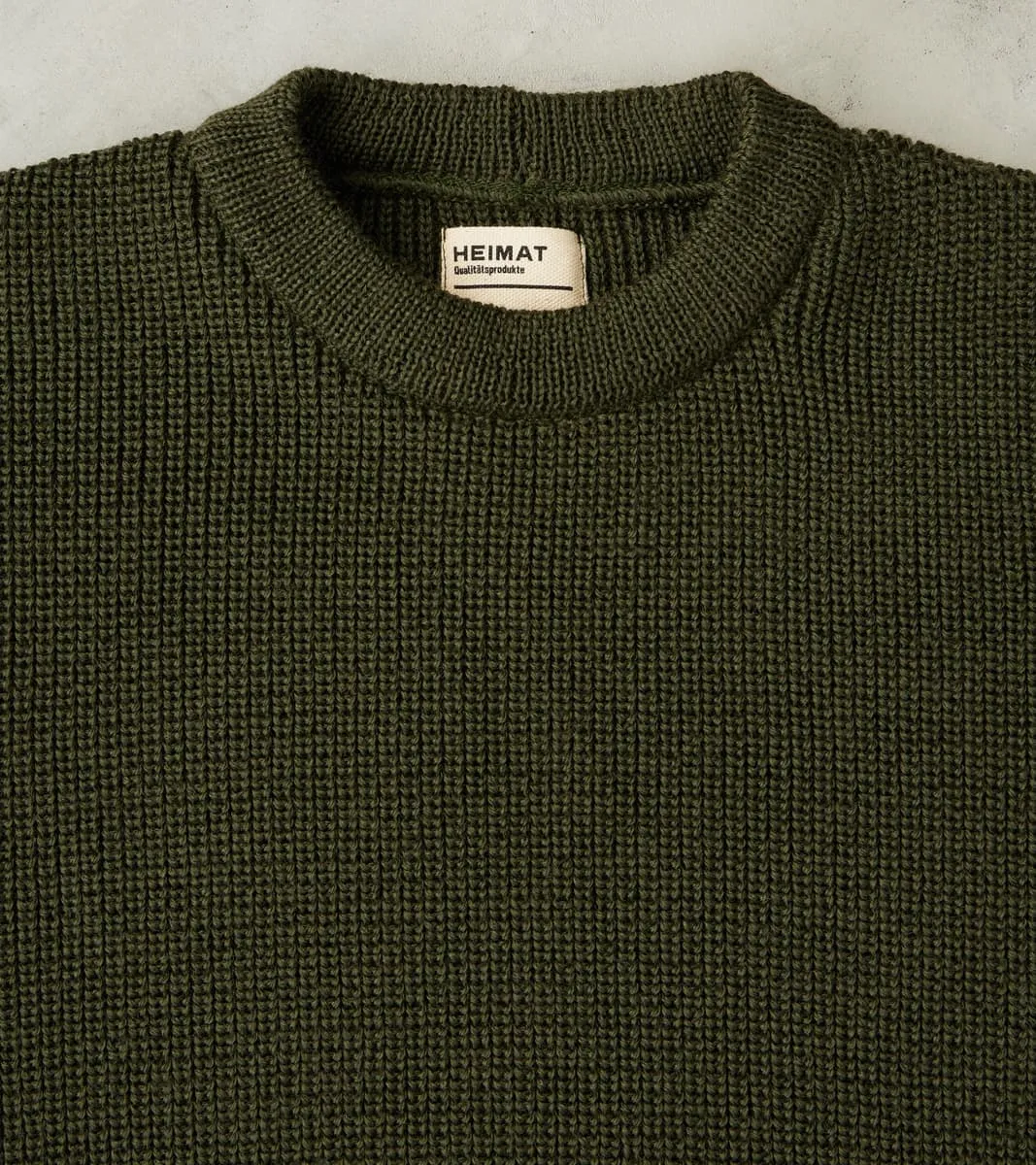 Rundhals Crewneck Sweater - Military Green sold by Division Road product image thumbnail 3