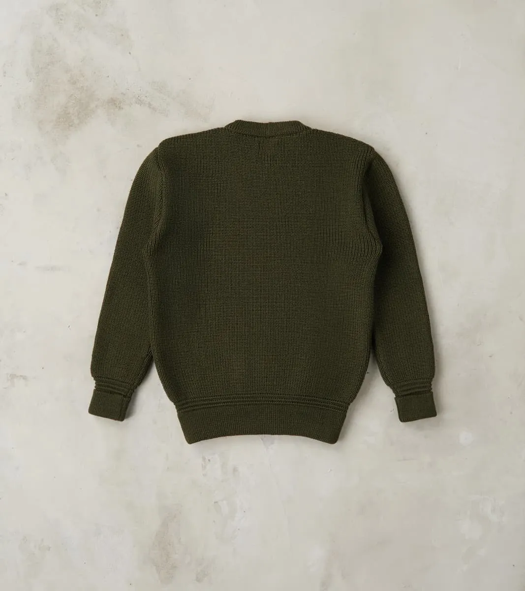 Rundhals Crewneck Sweater - Military Green sold by Division Road product image thumbnail 2