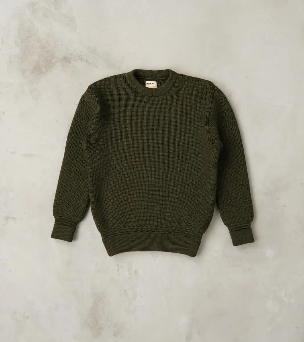 Rundhals Crewneck Sweater - Military Green sold by Division Road