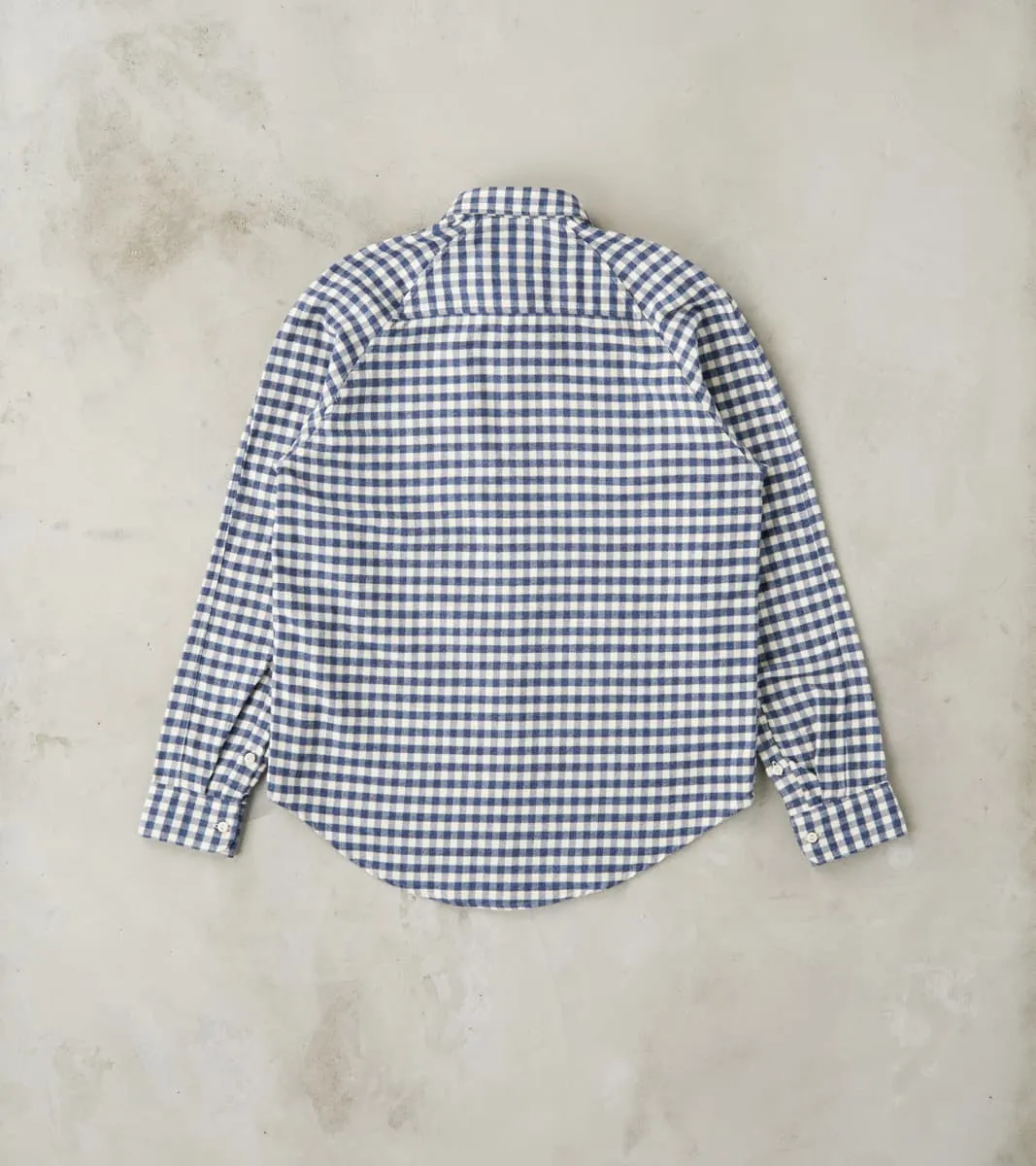 Arbeitshemd Work Shirt - Ink & Seashell Gingham Flannel sold by Division Road product image thumbnail 2