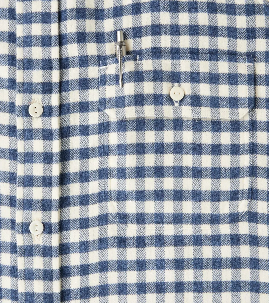 Arbeitshemd Work Shirt - Ink & Seashell Gingham Flannel sold by Division Road product image thumbnail 5