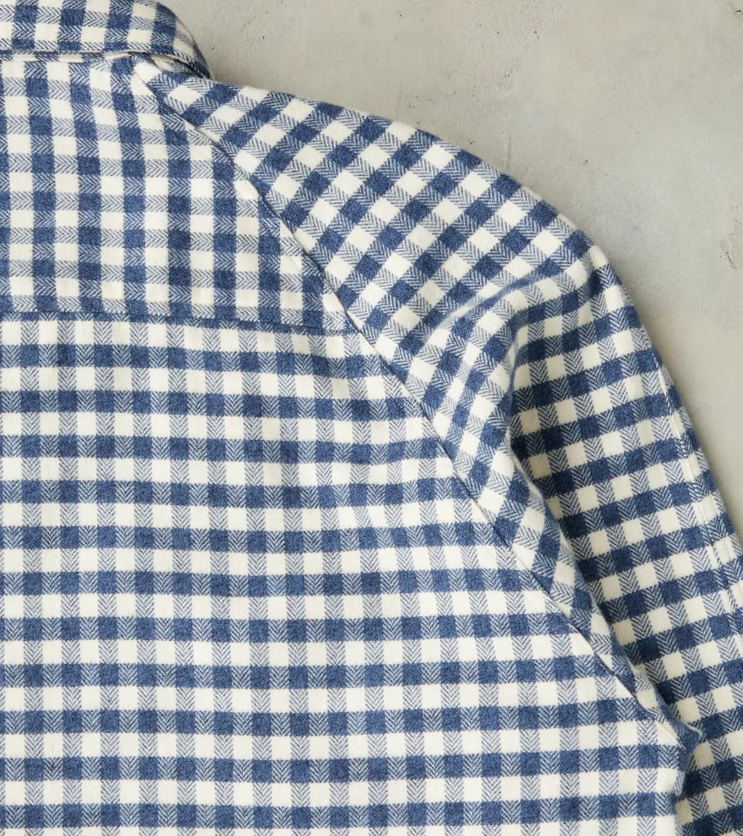 Arbeitshemd Work Shirt - Ink & Seashell Gingham Flannel sold by Division Road product image thumbnail 4