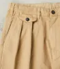 Seattle Pleated Trouser - Camel Herringbone Twill sold by Division Road