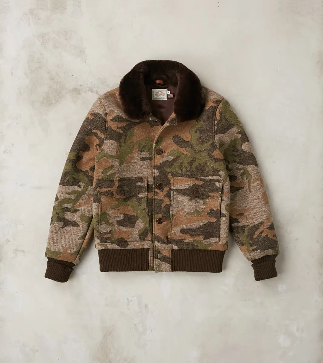 Winston Jacket - Pendleton® Jacquard Wool - Camouflage sold by Division Road