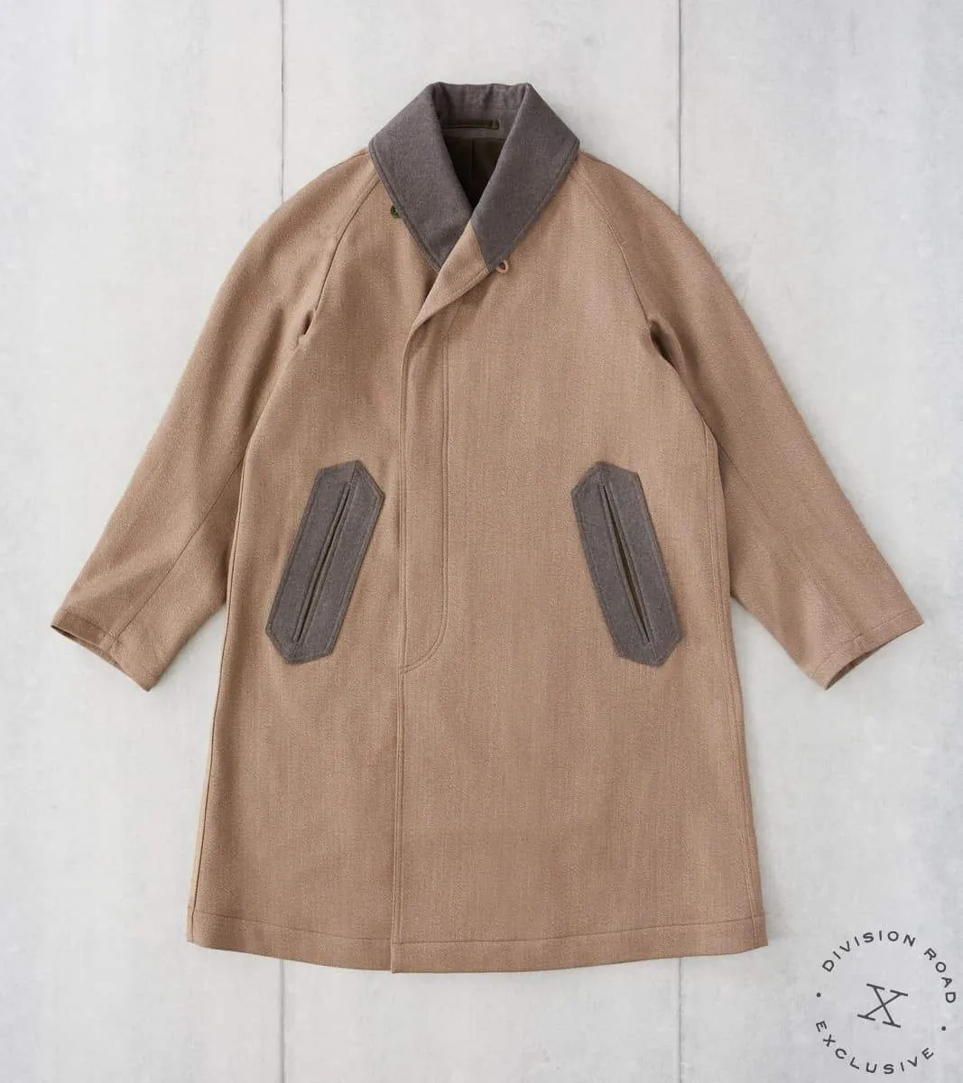 English Army Kapok Covert Coat - Fox Brothers® Fawn Covert Cloth sold by Division Road