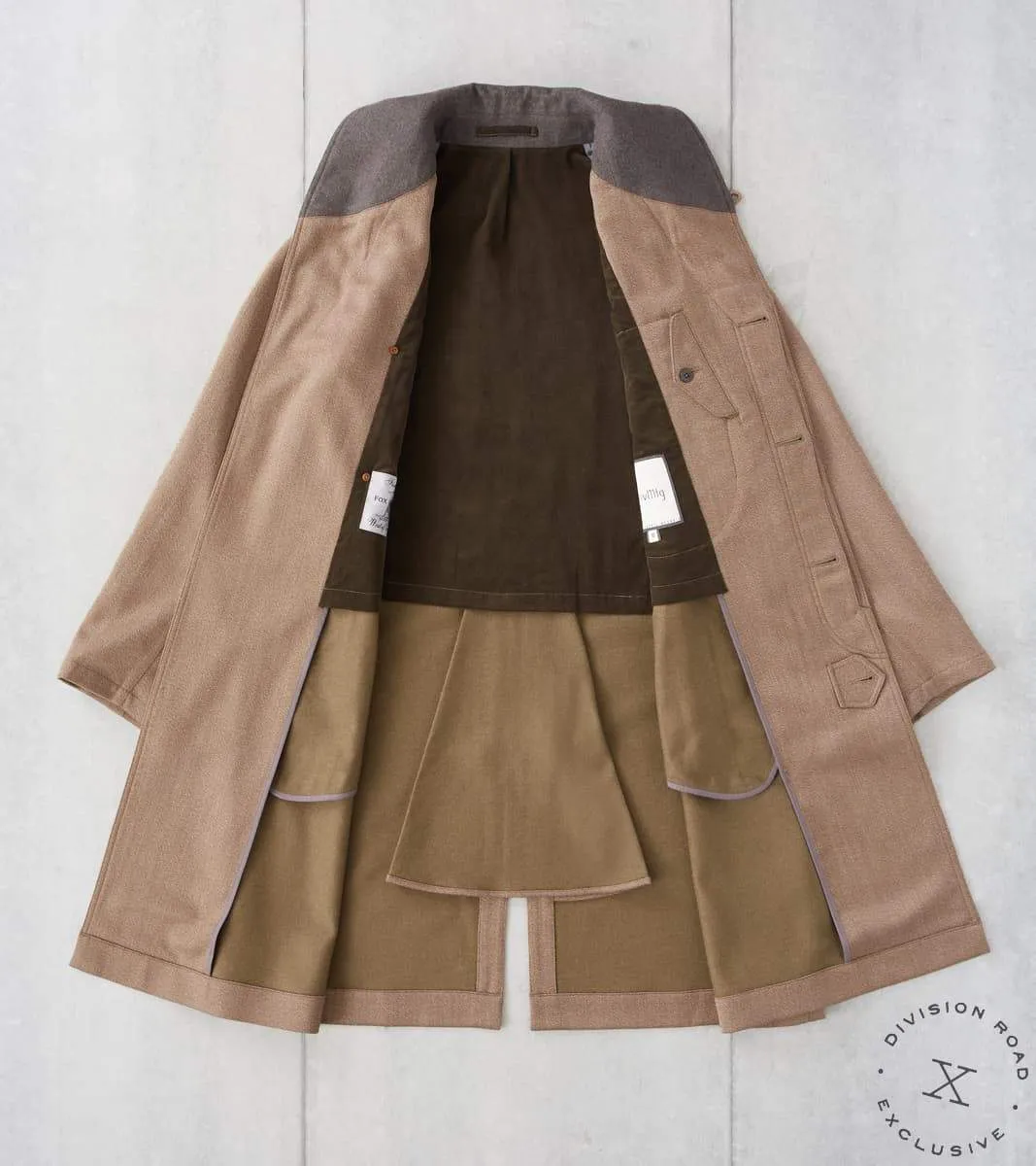 English Army Kapok Covert Coat - Fox Brothers® Fawn Covert Cloth sold by Division Road product image thumbnail 3