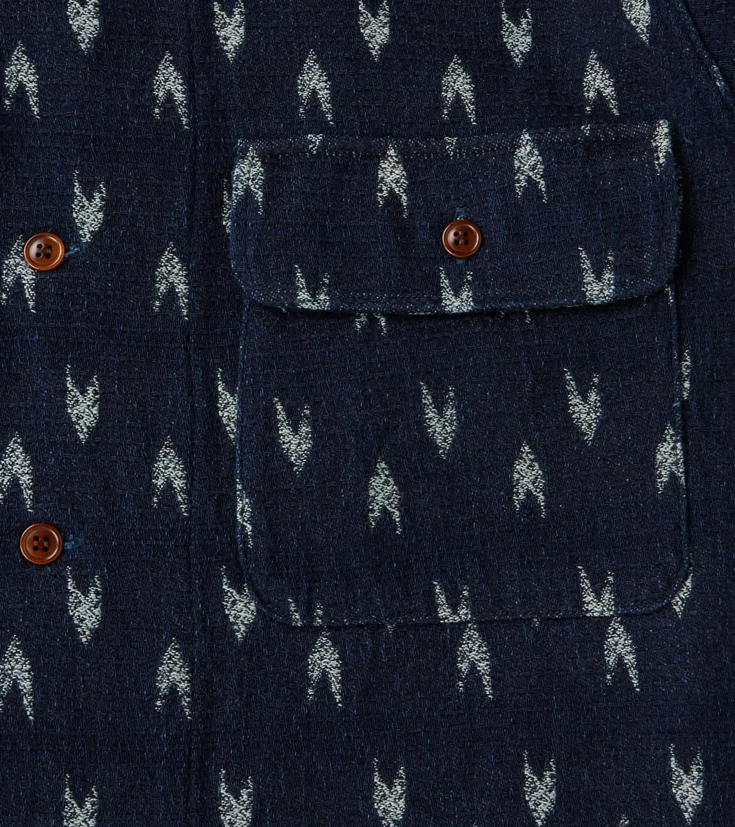 Arrow Yagasuri Indigo Sashiko Shirt sold by Division Road product image thumbnail 5